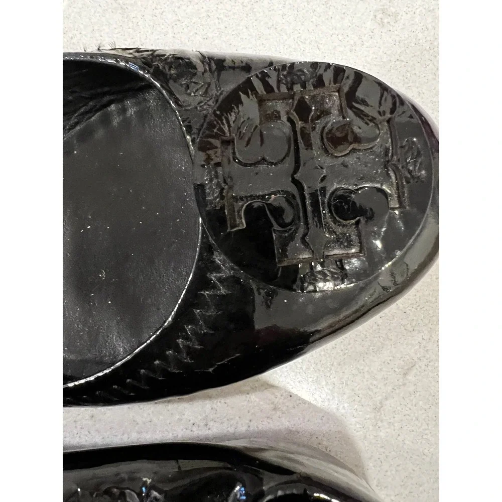 Tory Burch Reva Patton Leather Scrunch Ballet flats